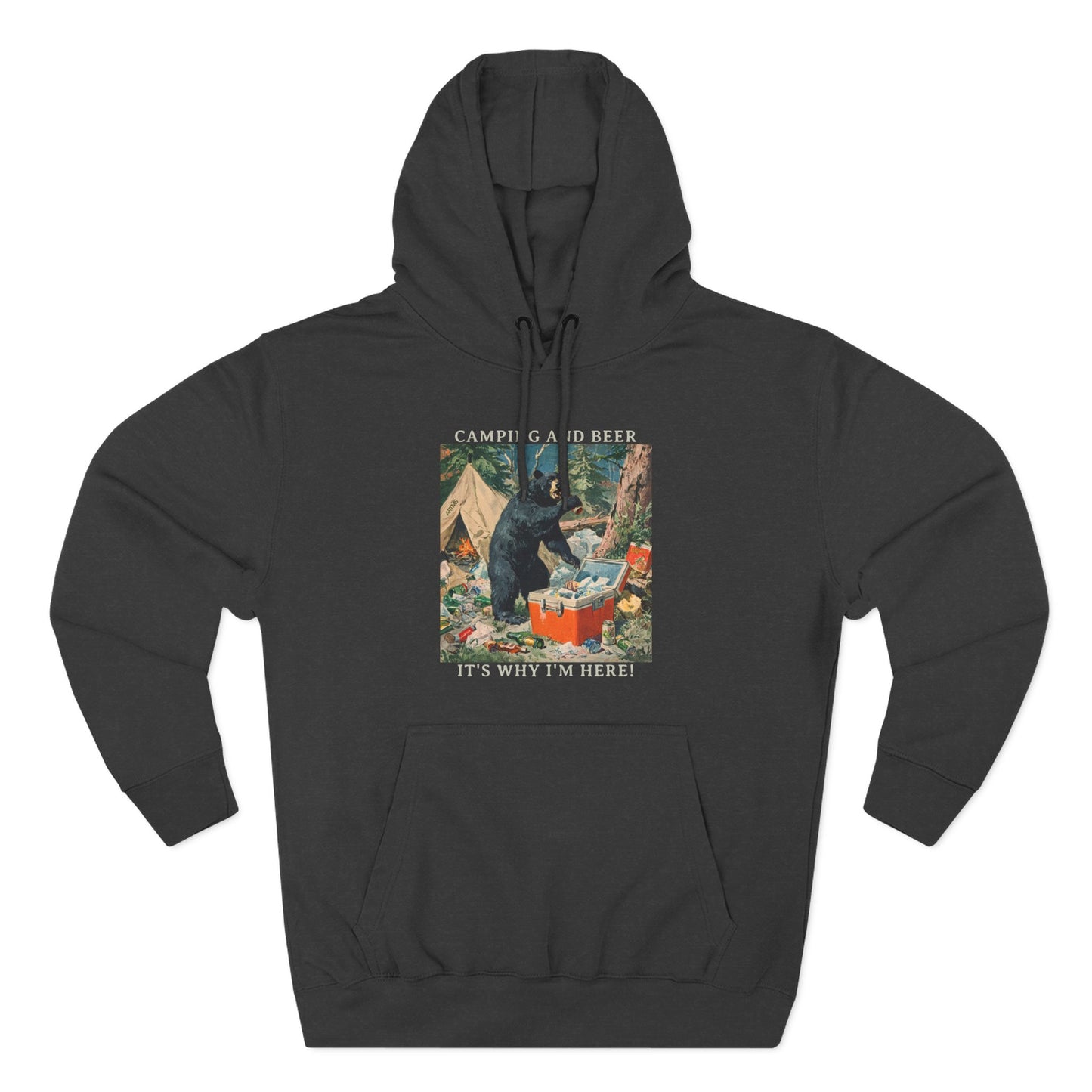 Camping and Beer - Bear Party Crash Hoodie