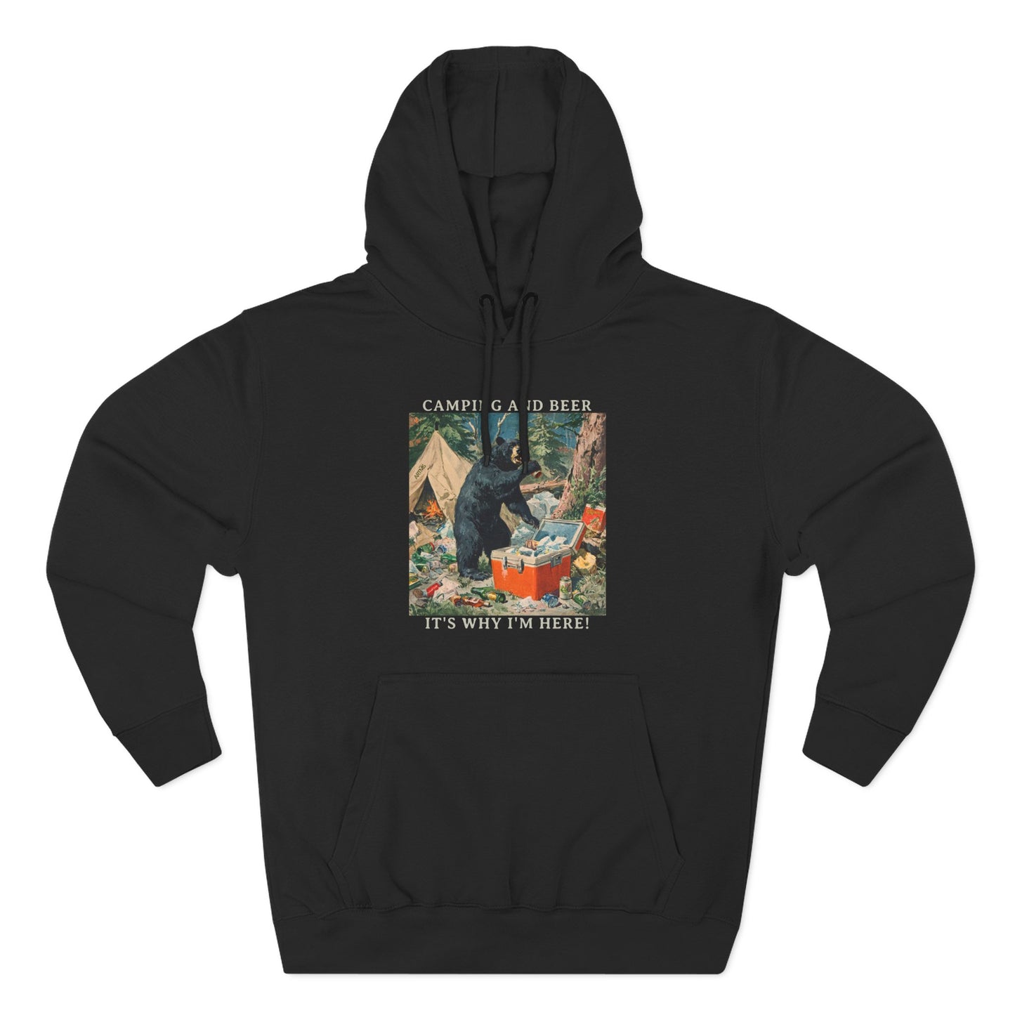 Camping and Beer - Bear Party Crash Hoodie