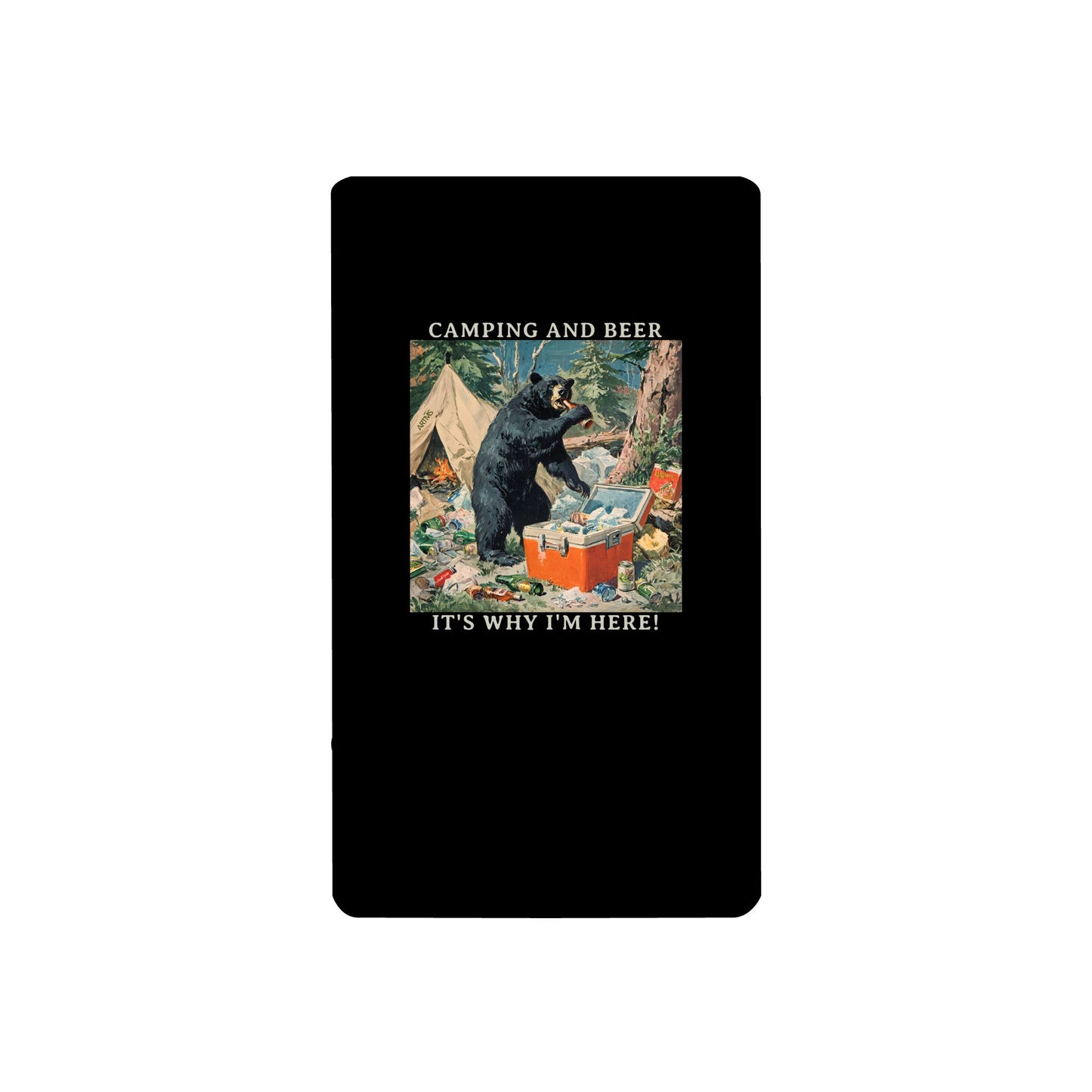 Camping and Beer - Bear Party Crash Beverage Holder, 12oz