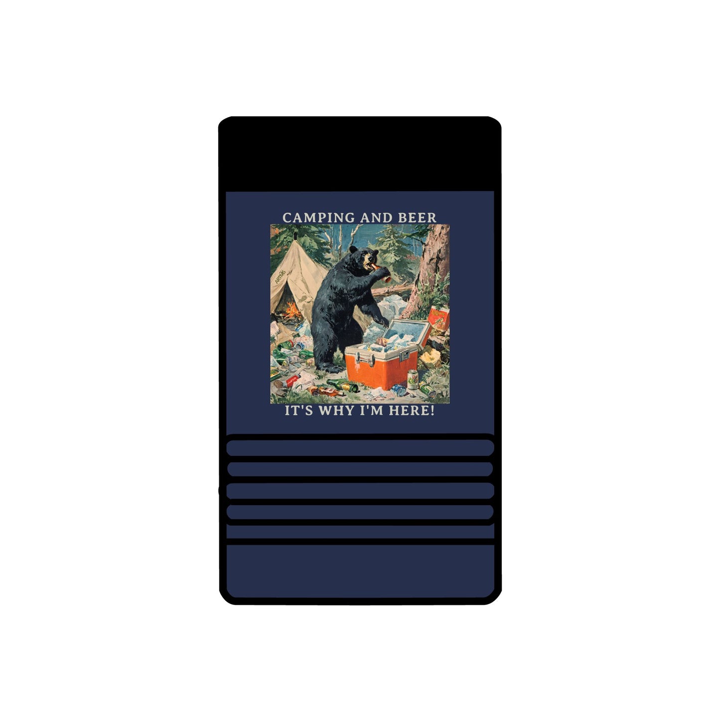 Camping and Beer - Bear Party Crash Beverage Holder, 12oz