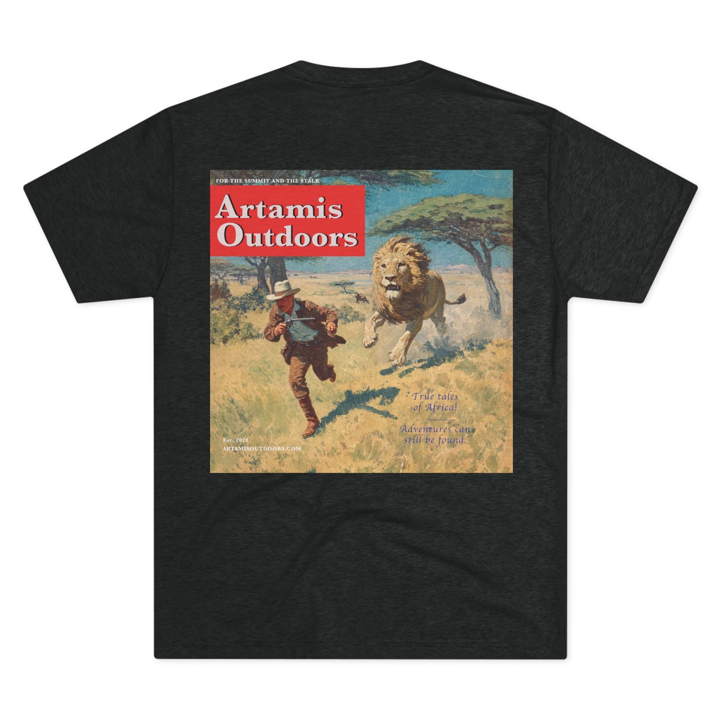 African Safari Lion Chase Tee